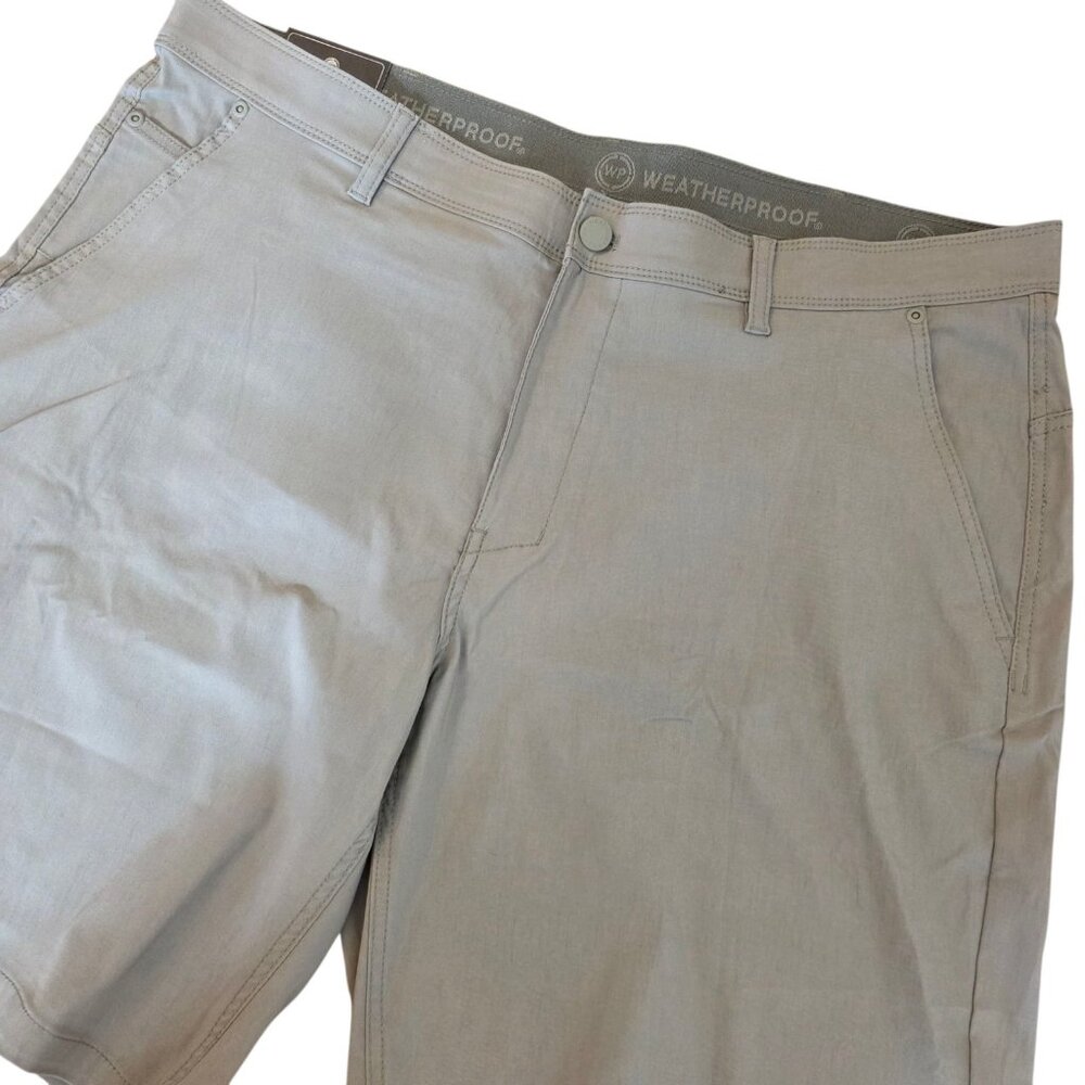 🛑SOLD🛑Weatherproof Tech Utility Shorts Mens 40 Light Oak Stretch Pocket Hiking - Picture 5 of 16